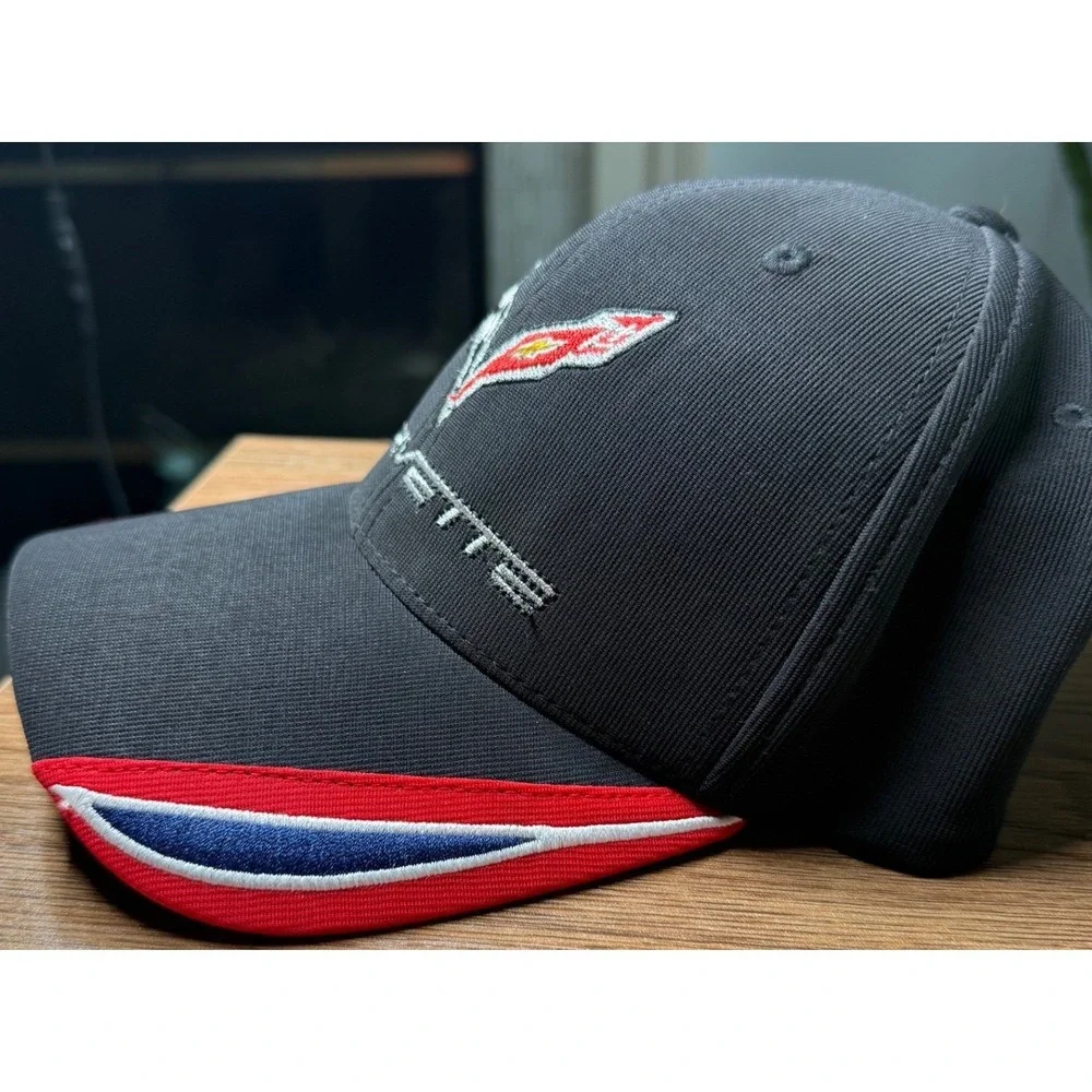 Chevrolet‎ Corvette C8 Hat Black Fitted Embroidered GM Official Licensed Cap